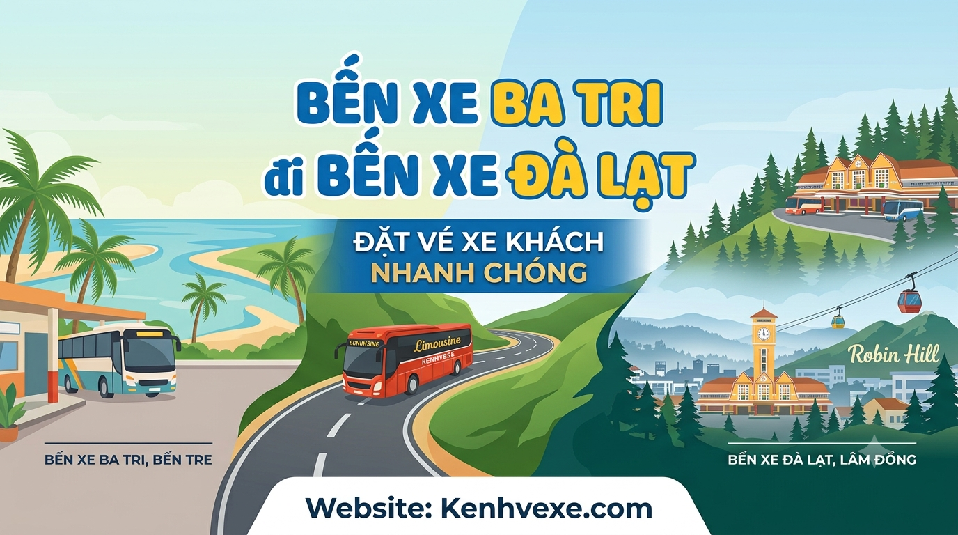 Xe khách Bến Xe Ba Tri đi Bến xe Đà Lạt