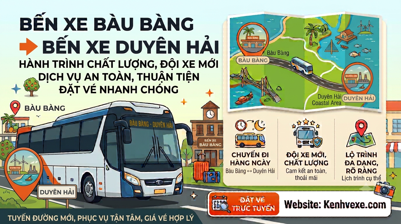 Xe khách Bến Xe Bàu Bàng đi Bến Xe Duyên Hải