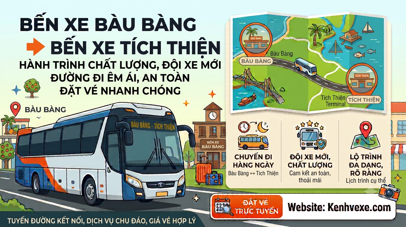 Xe khách Bến Xe Bàu Bàng đi Bến xe Tích Thiện