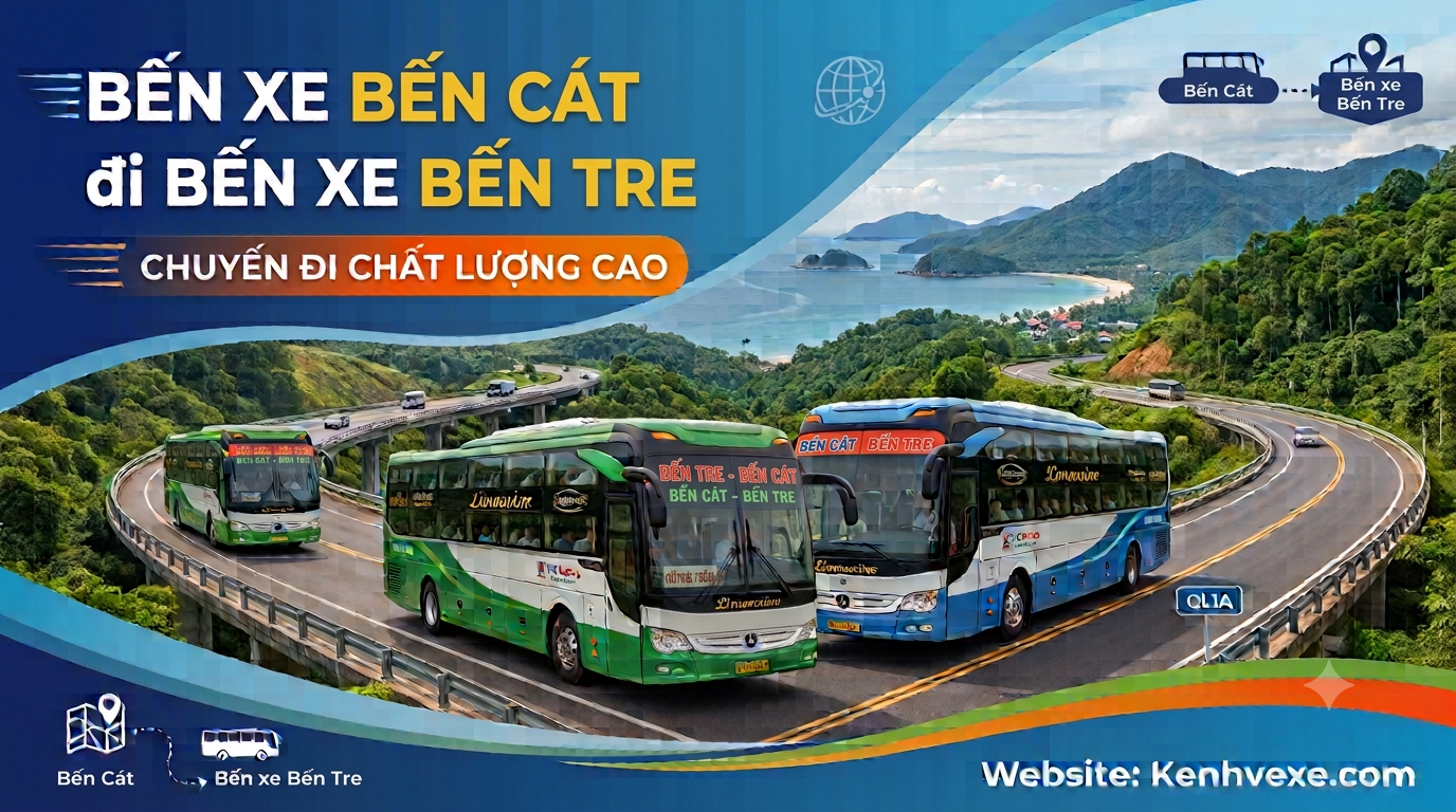 Xe khách Bến Xe Bến Cát đi Bến Xe Bến Tre