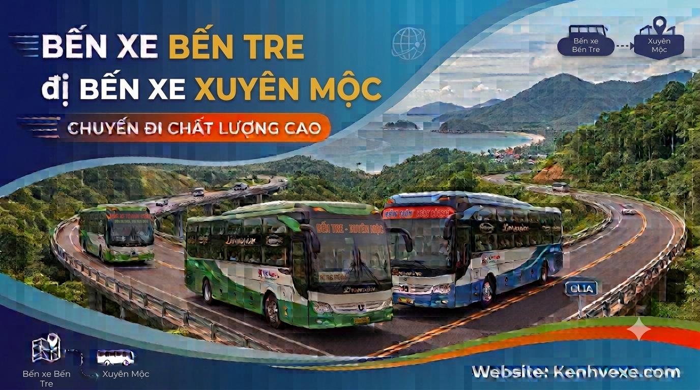 Xe khách Bến Xe Bến Tre đi Bến Xe Xuyên Mộc