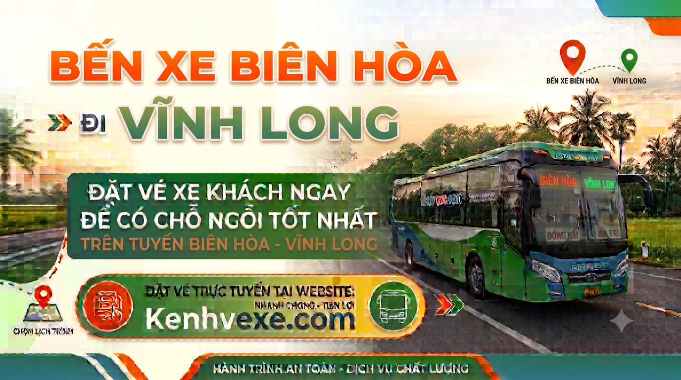 Xe khách Bến xe Biên Hòa đi Vĩnh Long