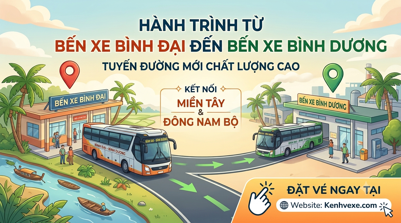 Xe khách Bến Xe Bình Đại đi Bến Xe Bình Dương