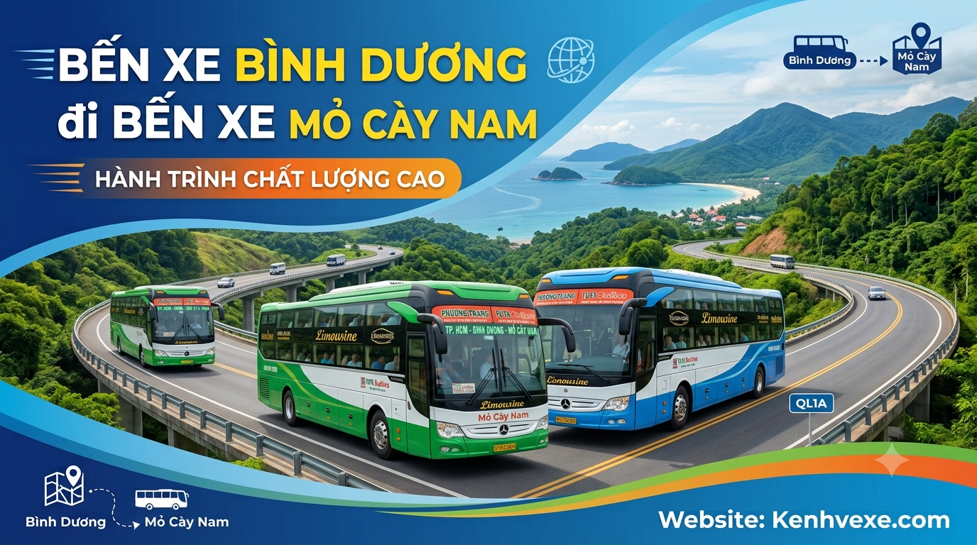 Xe khách Bến Xe Bình Dương đi Bến Xe Mỏ Cày Nam
