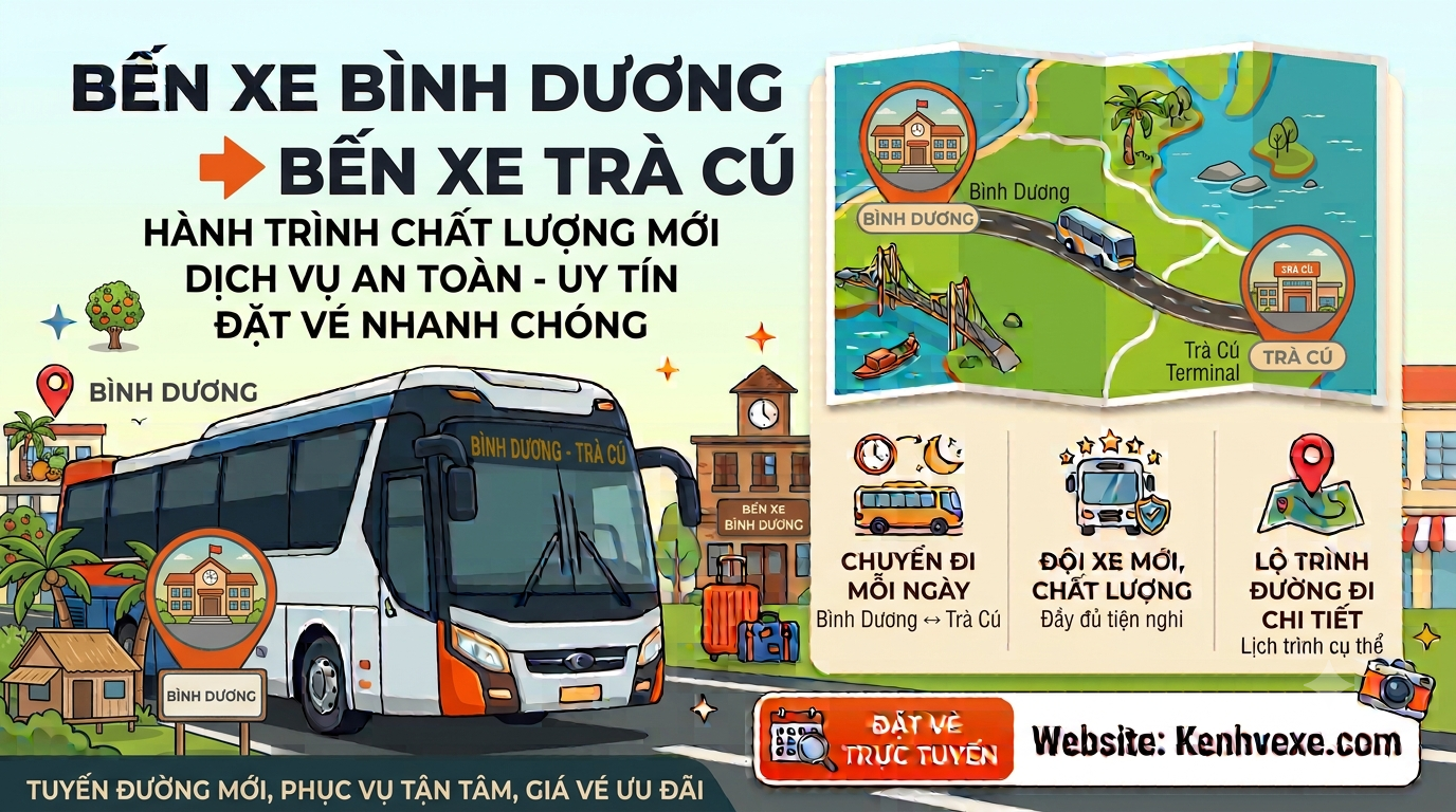 Xe khách Bến Xe Bình Dương đi Bến Xe Trà Cú