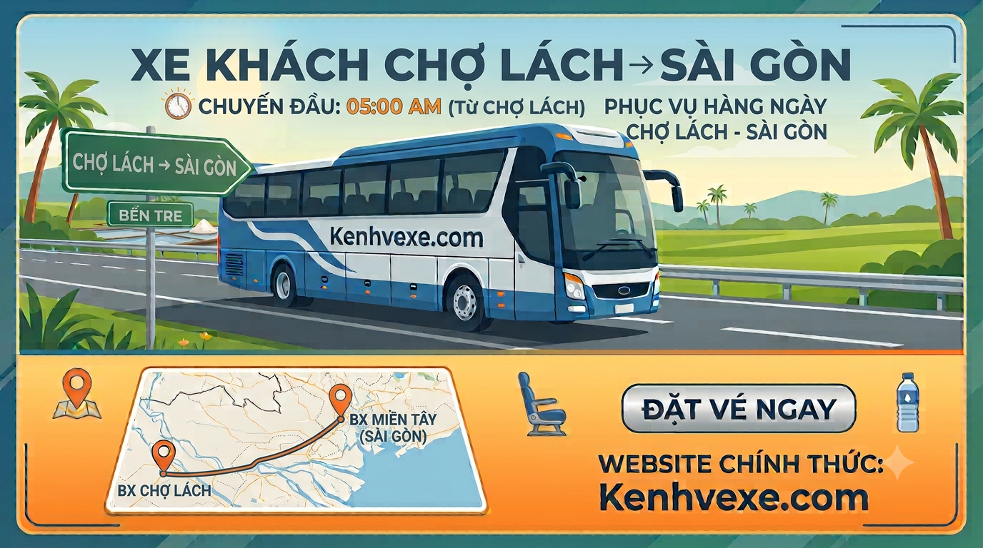 Bến Xe Chợ Lách đi Sài Gòn