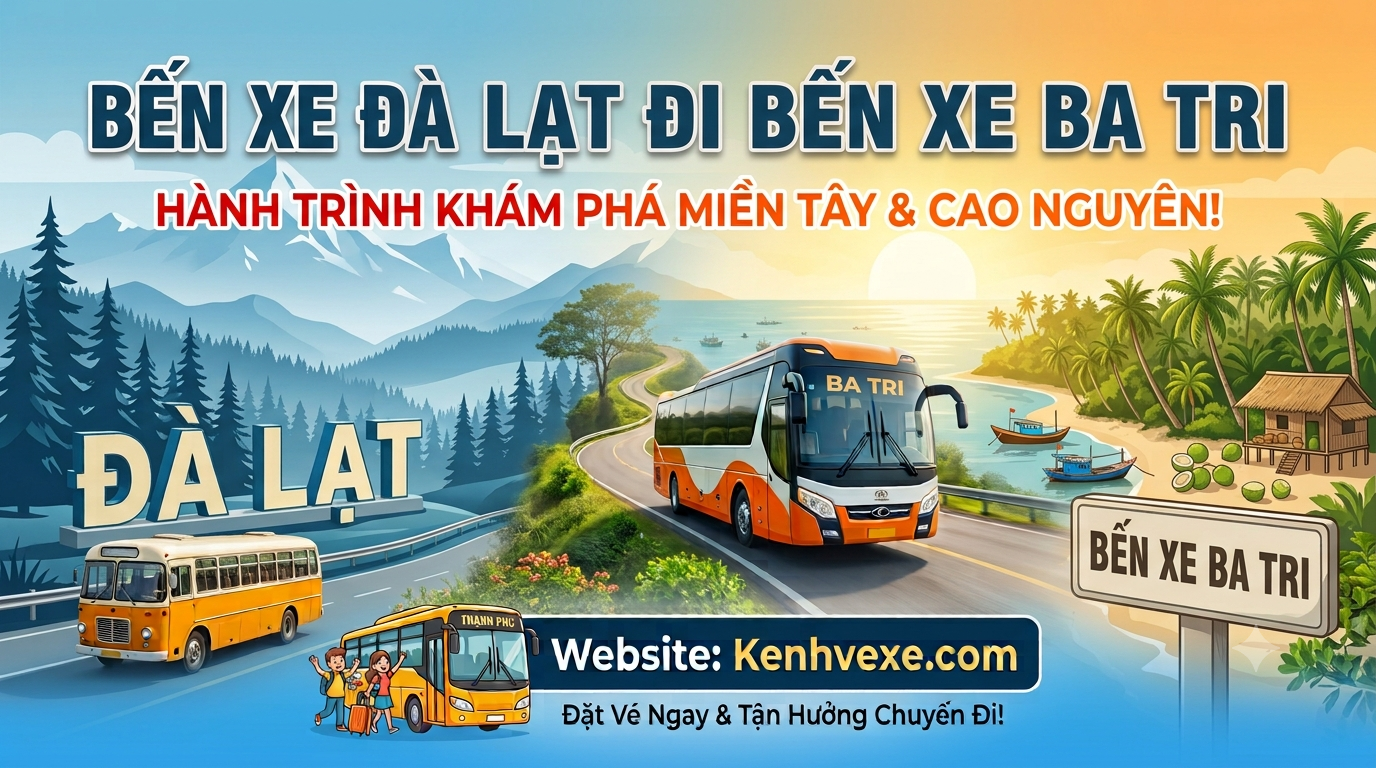 Xe khách Bến xe Đà Lạt đi Bến Xe Ba Tri