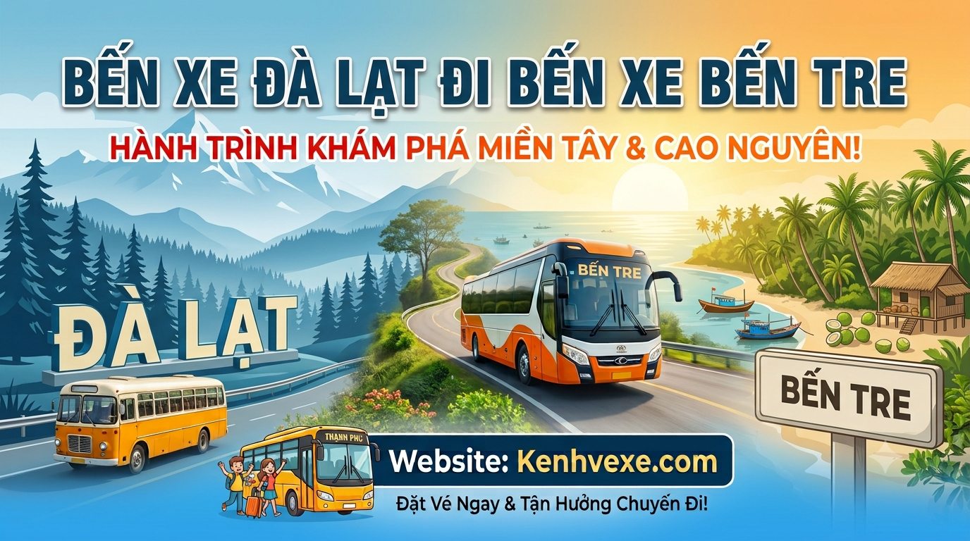 Xe khách Bến xe Đà Lạt đi Bến Xe Bến Tre