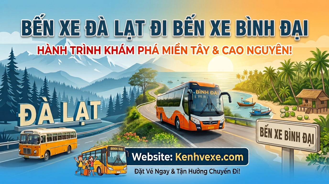 Xe khách Bến xe Đà Lạt đi Bến Xe Bình Đại
