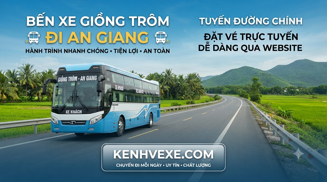 Xe khách Bến xe Giồng Trôm đi An Giang