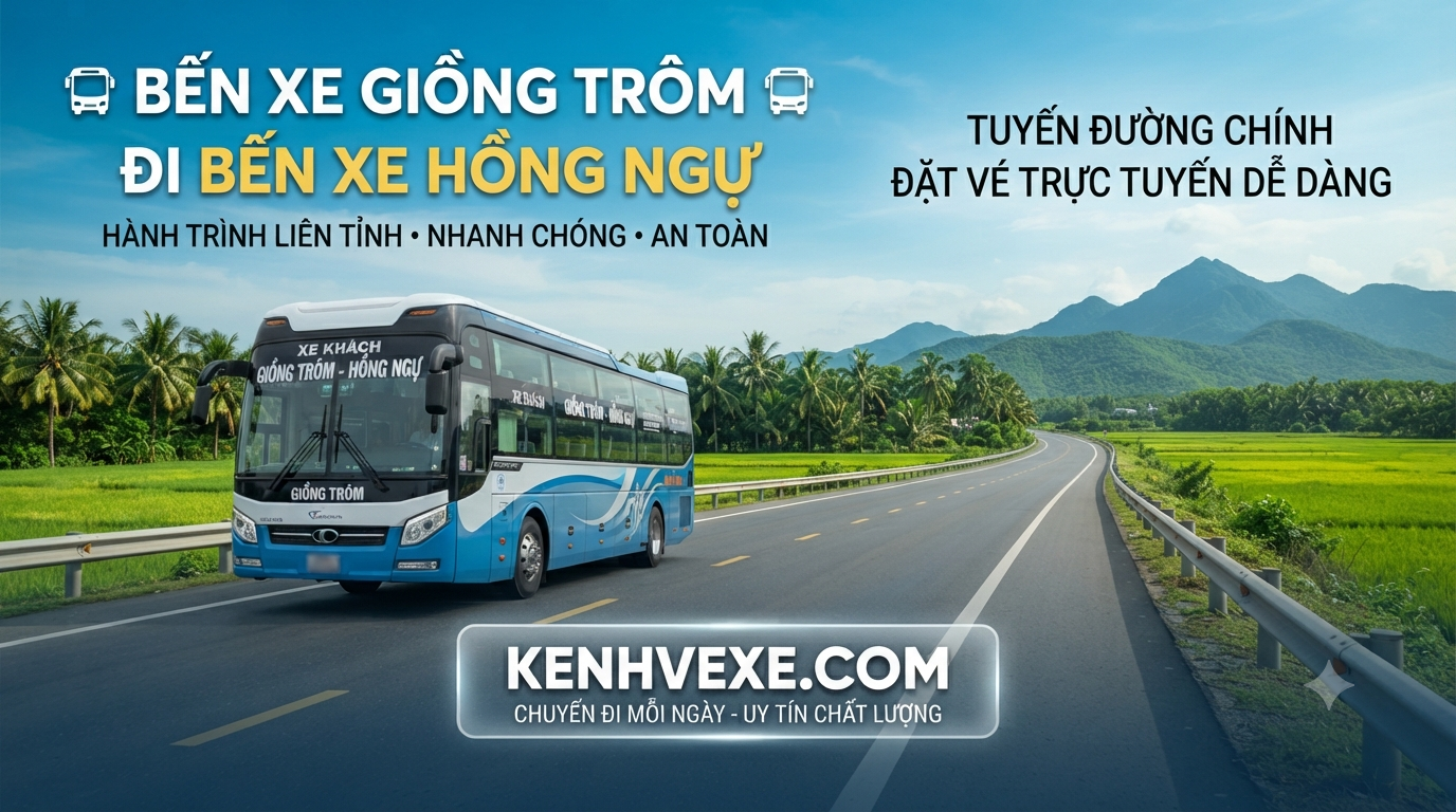 Xe khách Bến xe Giồng Trôm đi Bến xe Hồng Ngự