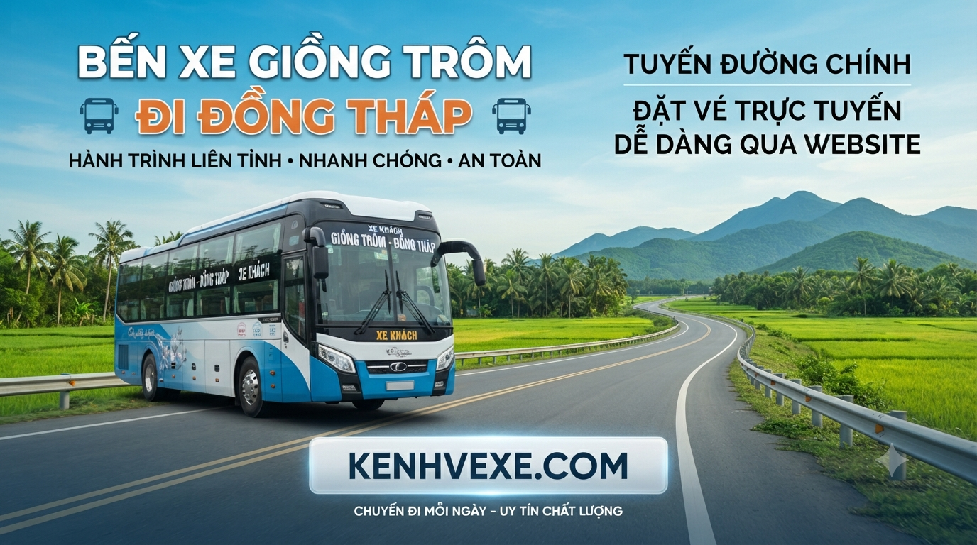Xe khách Bến xe Giồng Trôm đi Đồng Tháp