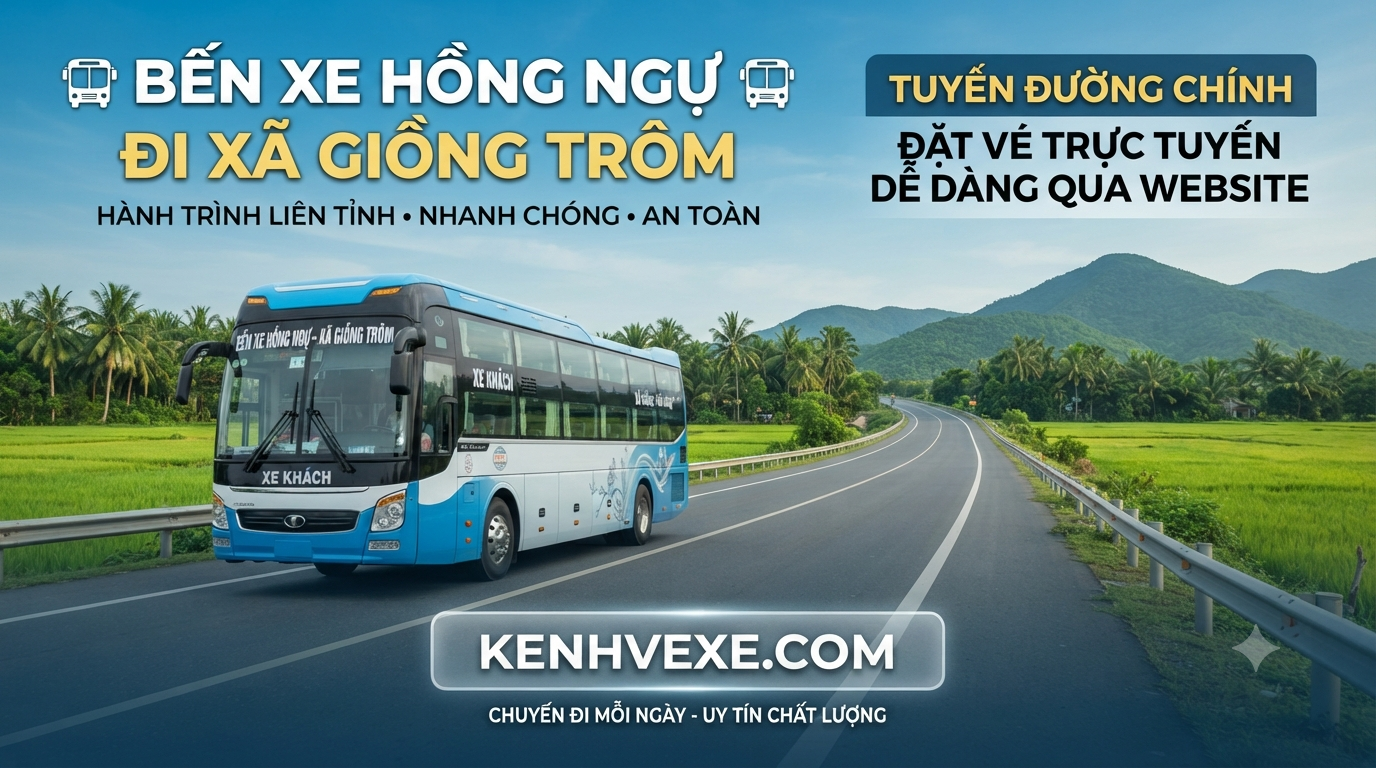 Xe khách Bến xe Hồng Ngự đi Xã Giồng Trôm