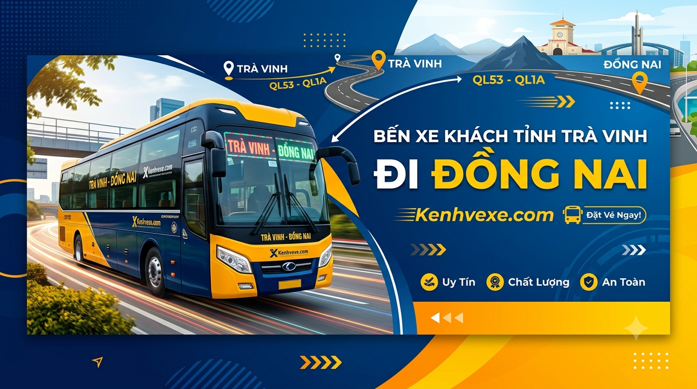Xe khách Bến xe khách tỉnh Trà Vinh đi Đồng Nai