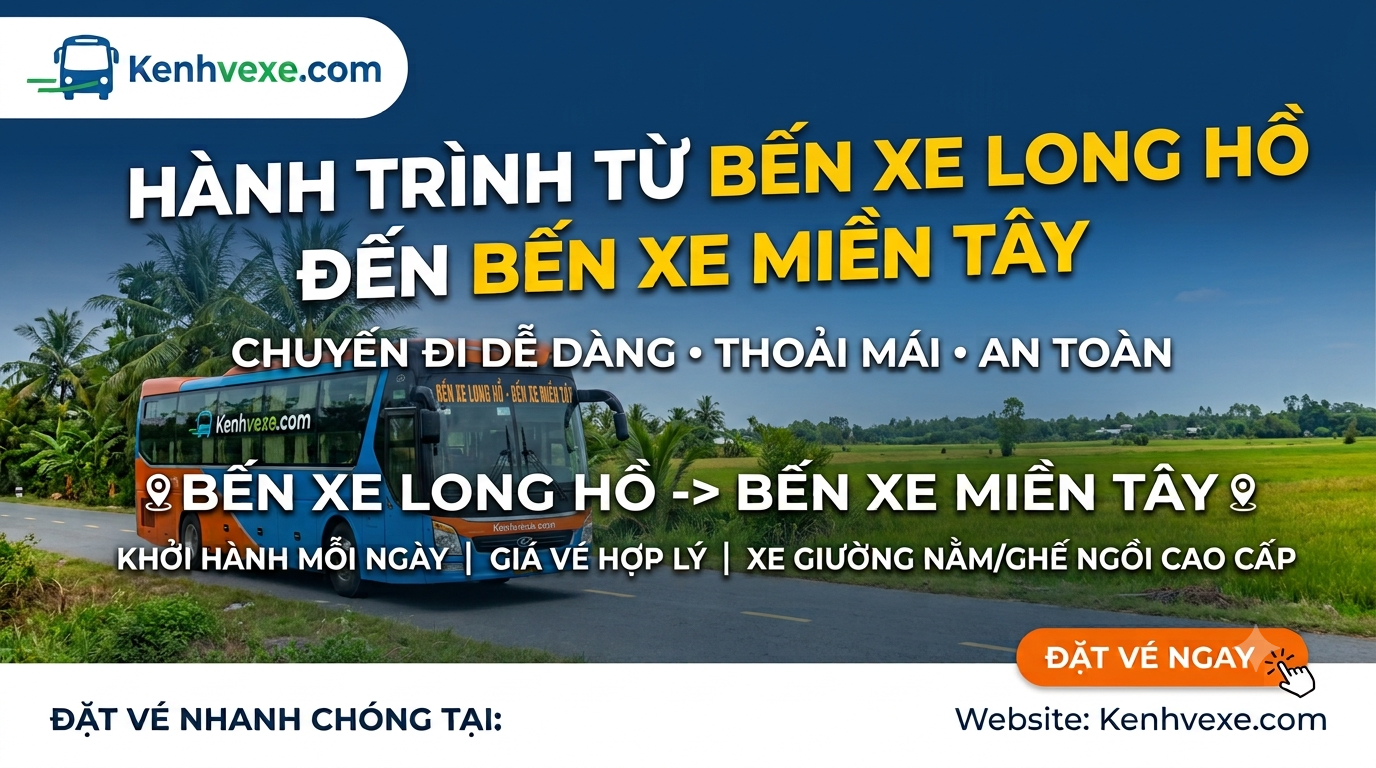 Xe khách Bến xe Long Hồ đi Bến xe Miền Tây
