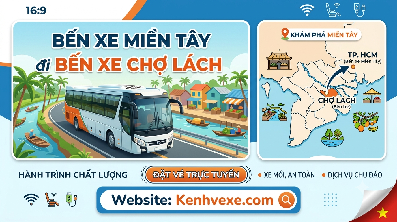 Xe khách Bến xe Miền Tây đi Bến Xe Chợ Lách