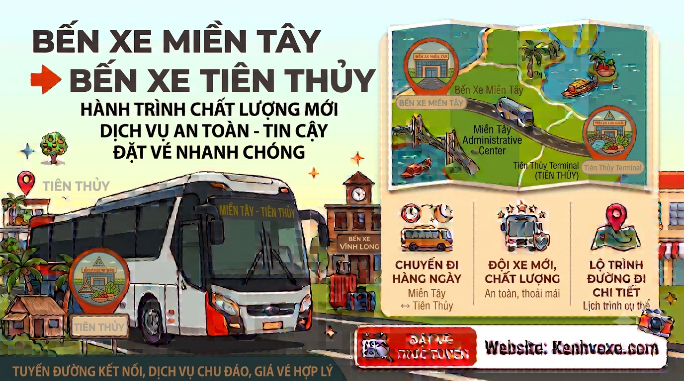 Xe khách Bến xe Miền Tây đi Bến xe Tiên Thủy
