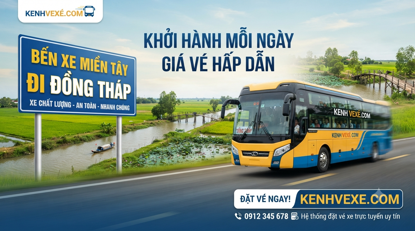 Xe khách Bến xe Miền Tây đi Đồng Tháp