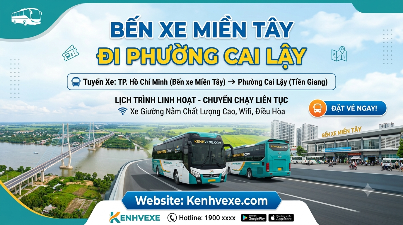 Xe khách Bến xe Miền Tây đi Phường Cai Lậy