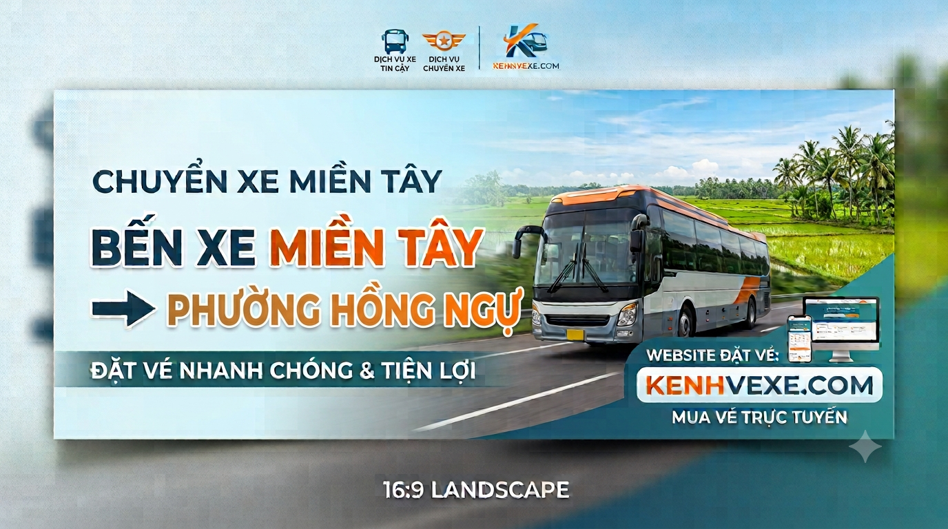 Xe khách Bến xe Miền Tây đi Phường Hồng Ngự