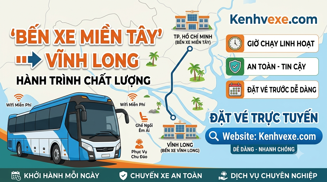 Bến xe Miền Tây đi Vĩnh Long