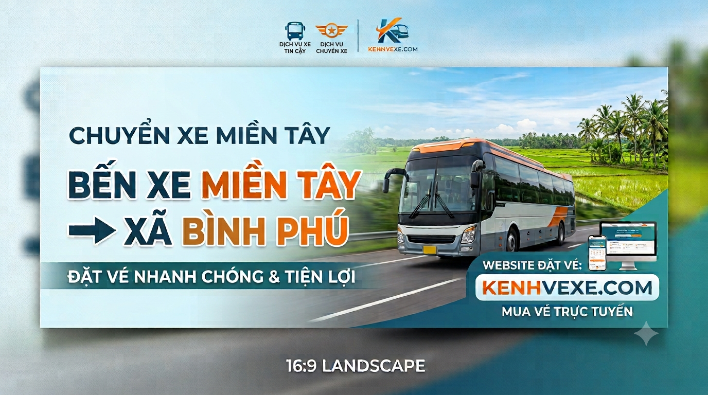 Xe khách Bến xe Miền Tây đi Xã Bình Phú