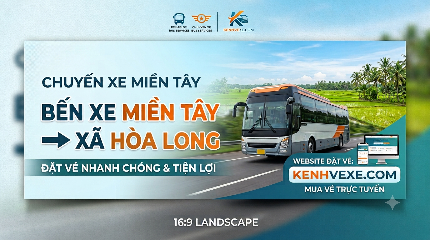 Xe khách Bến xe Miền Tây đi Xã Hòa Long
