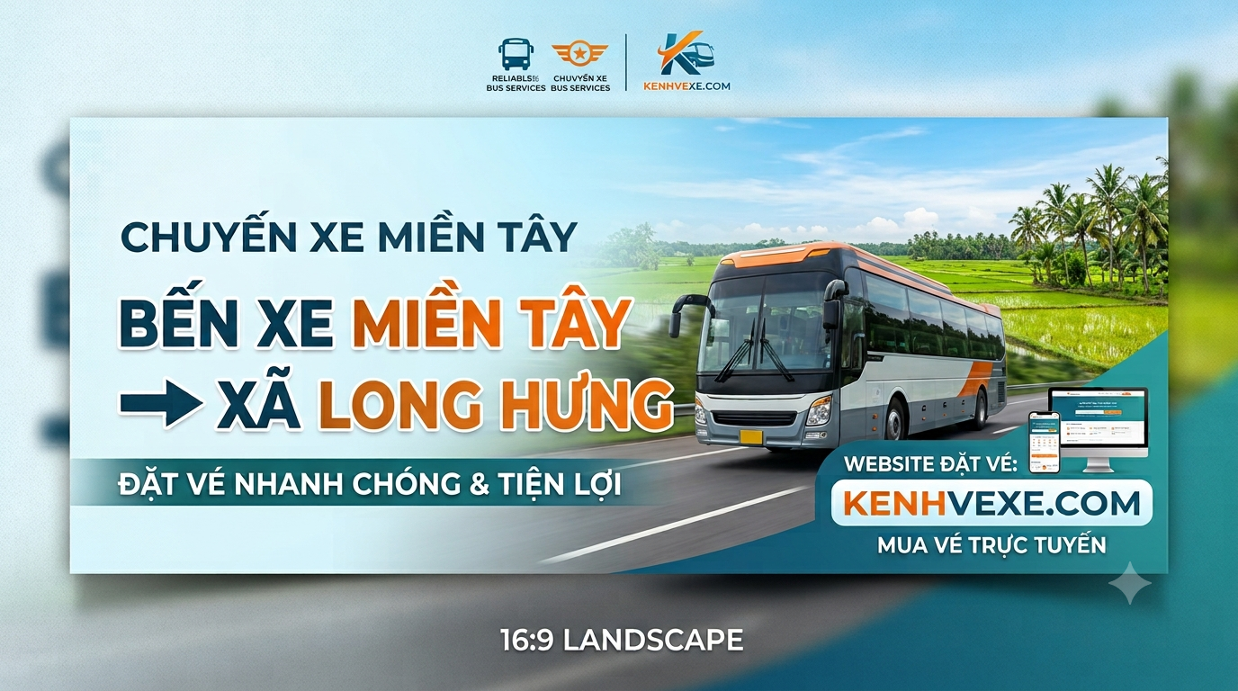 Xe khách Bến xe Miền Tây đi Xã Long Hưng