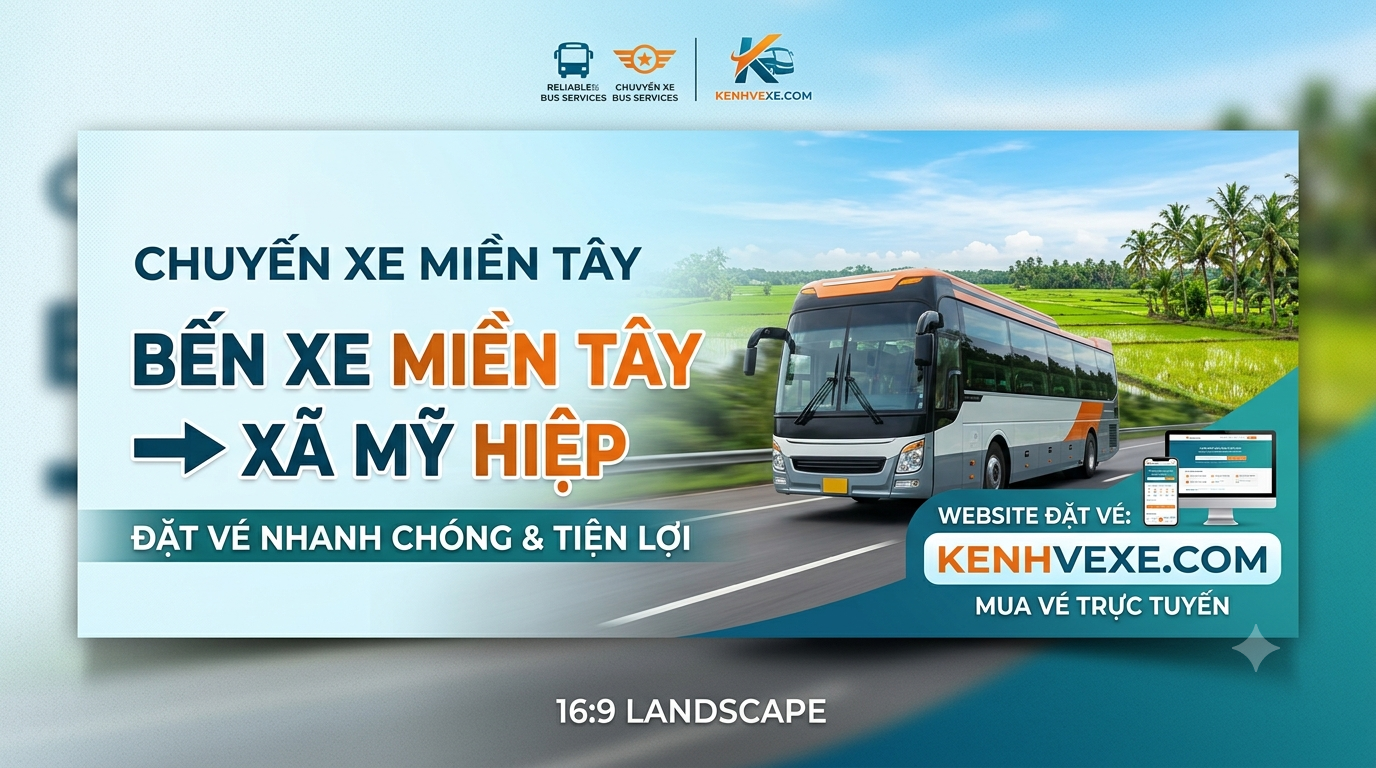 Xe khách Bến xe Miền Tây đi Xã Mỹ Hiệp