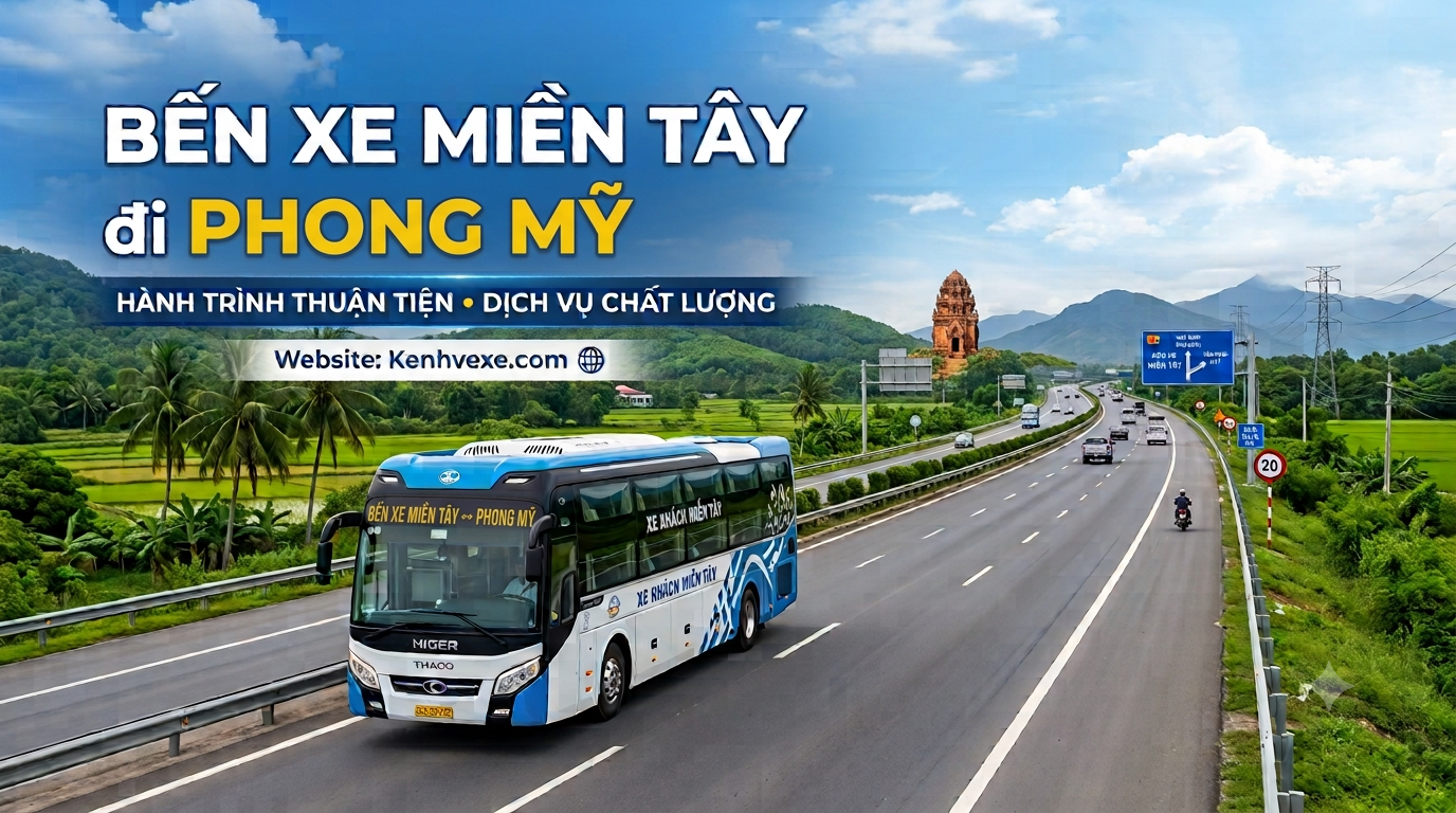 Xe khách Bến xe Miền Tây đi Xã Phong Mỹ