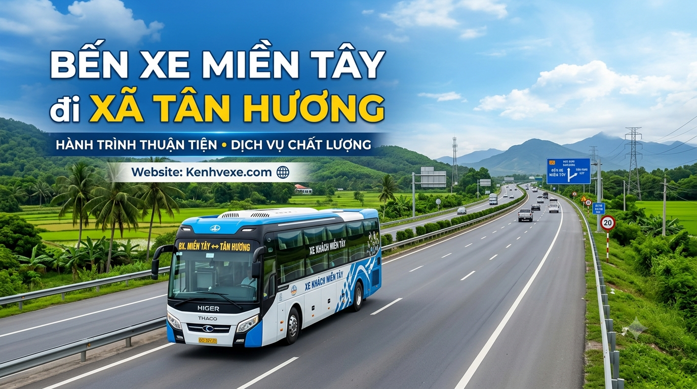 Xe khách Bến xe Miền Tây đi Xã Tân Hương