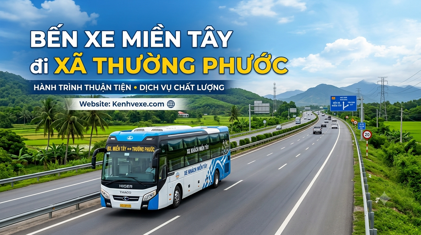 Xe khách Bến xe Miền Tây đi Xã Thường Phước
