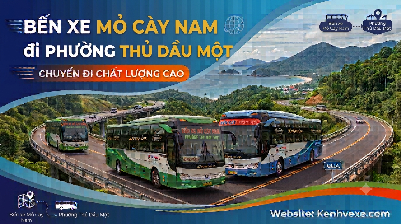 Xe khách Bến Xe Mỏ Cày Nam đi Phường Thủ Dầu Một