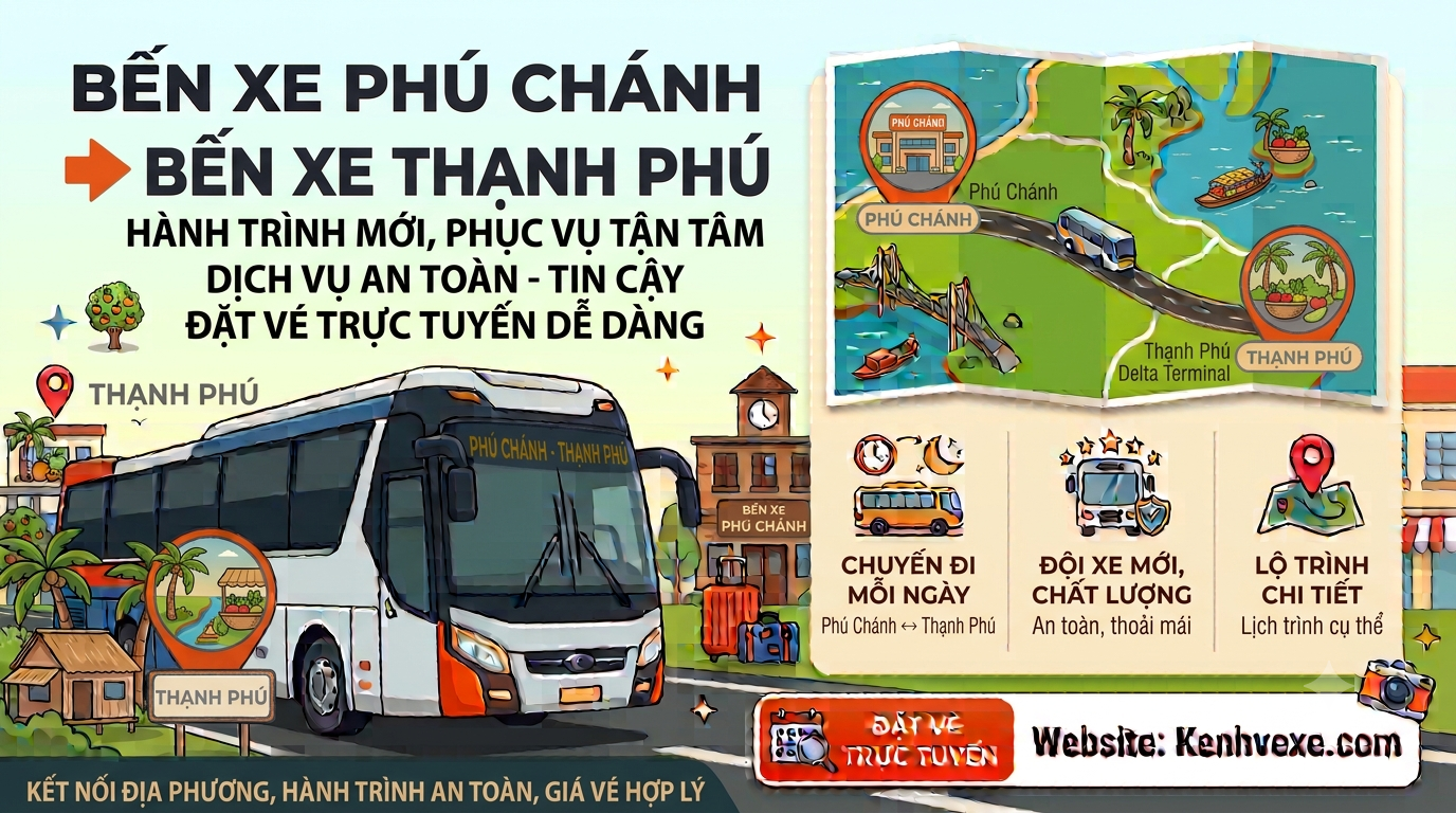 Xe khách Bến Xe Phú Chánh đi Bến Xe Thạnh Phú