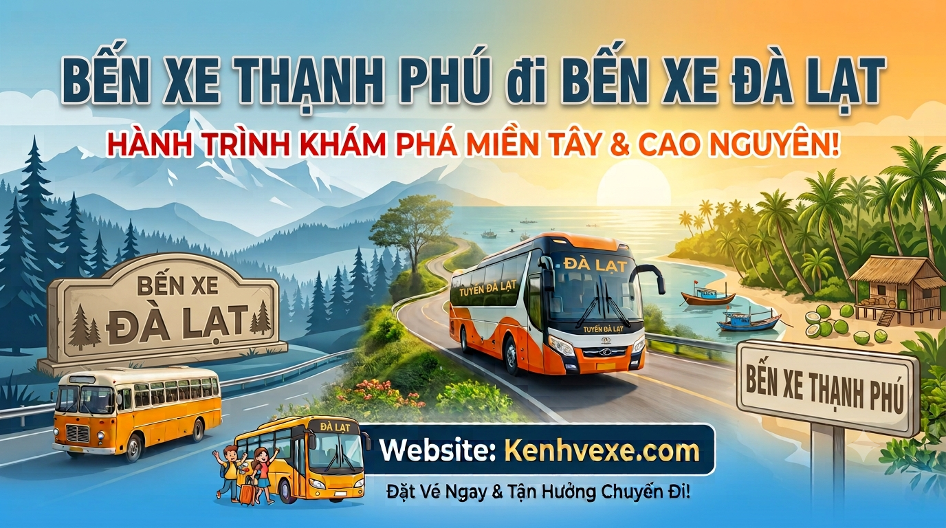 Xe khách Bến Xe Thạnh Phú đi Bến xe Đà Lạt