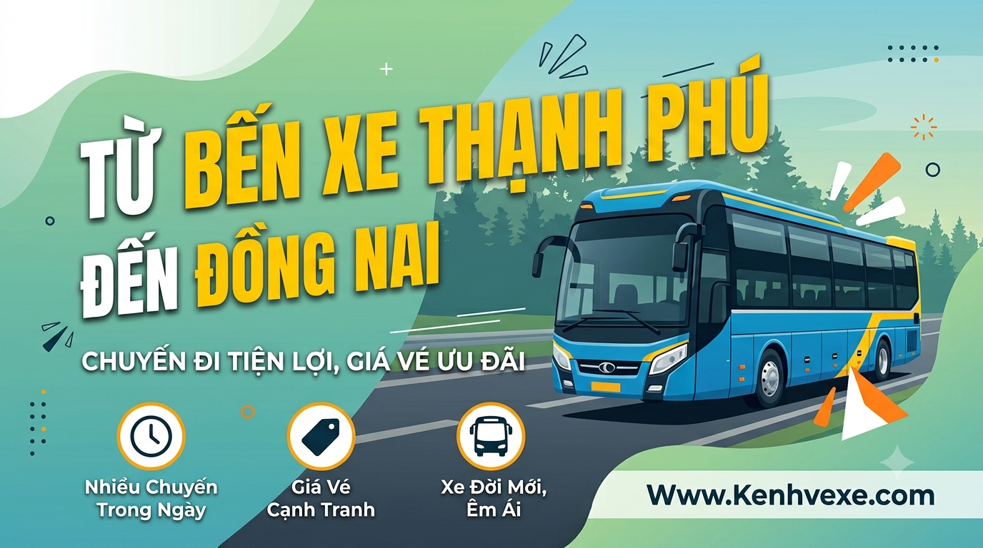Xe khách Bến Xe Thạnh Phú đi Đồng Nai