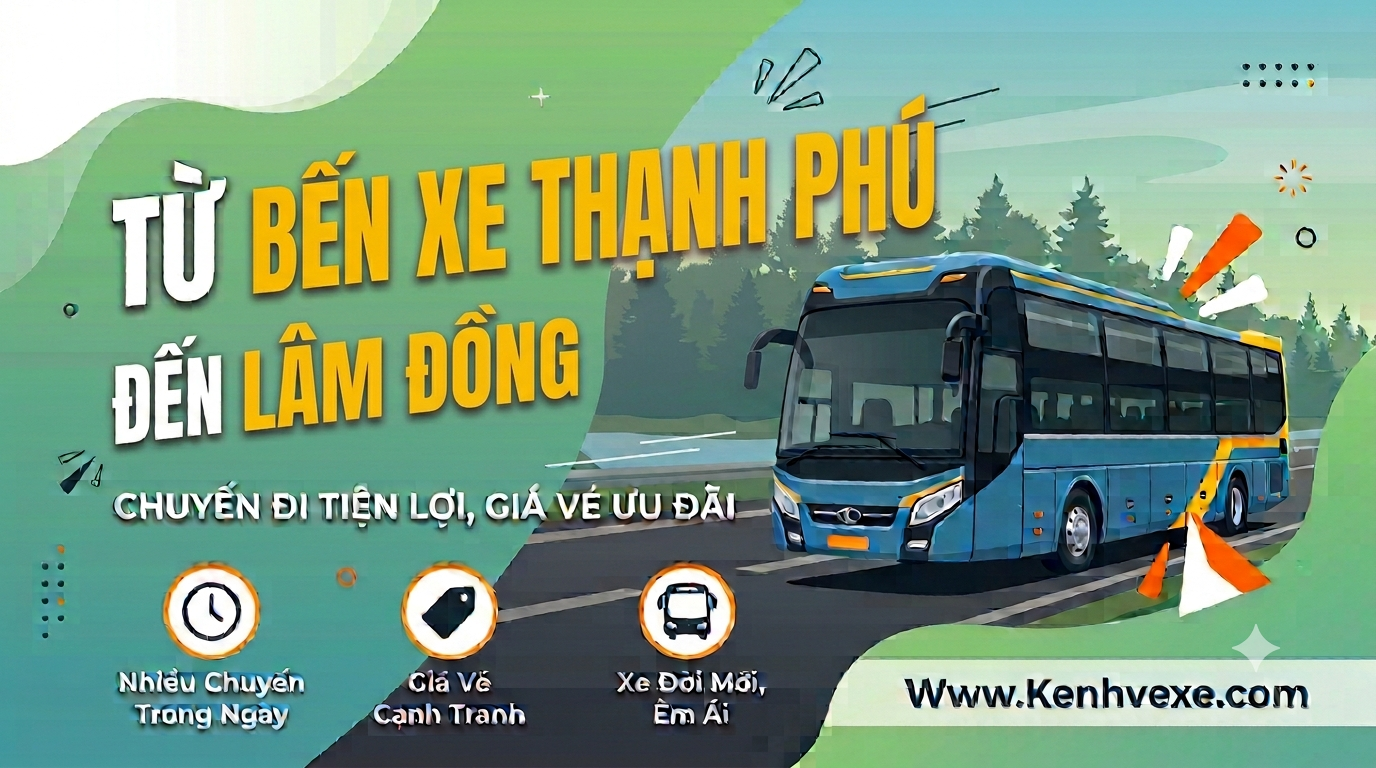 Xe khách Bến Xe Thạnh Phú đi Lâm Đồng