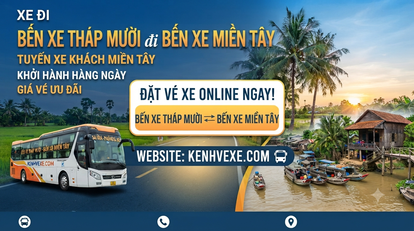Xe khách Bến xe Tháp Mười đi Bến xe Miền Tây