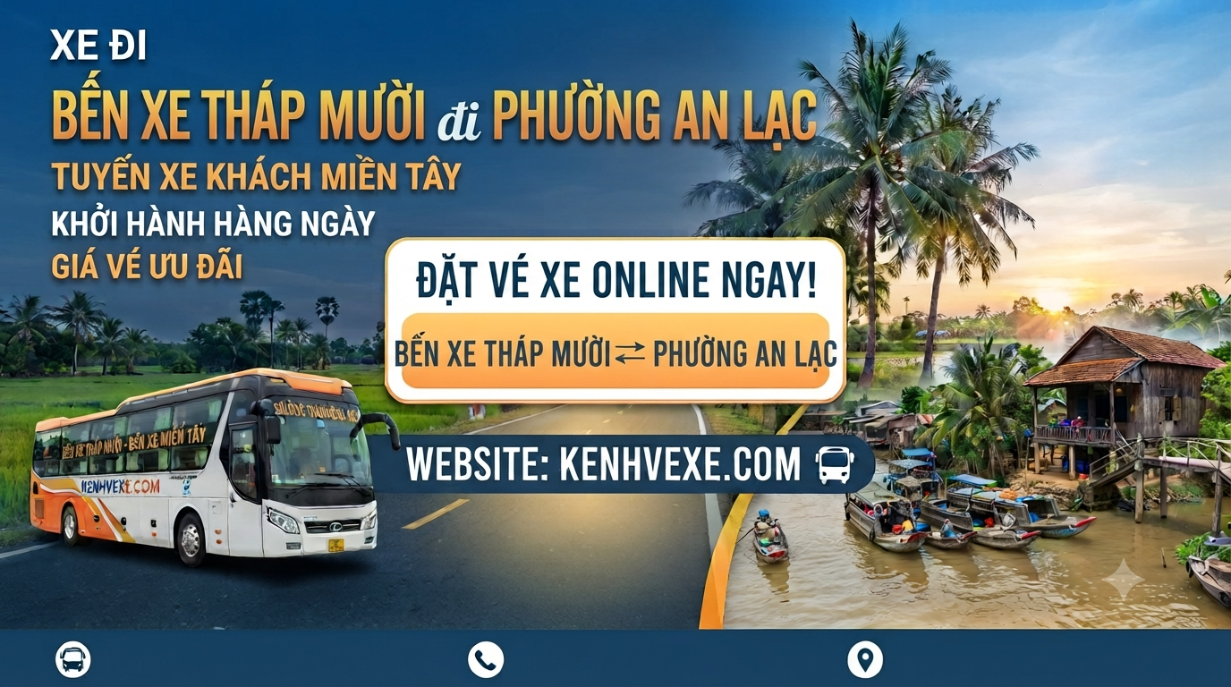 Xe khách Bến xe Tháp Mười đi Phường An Lạc