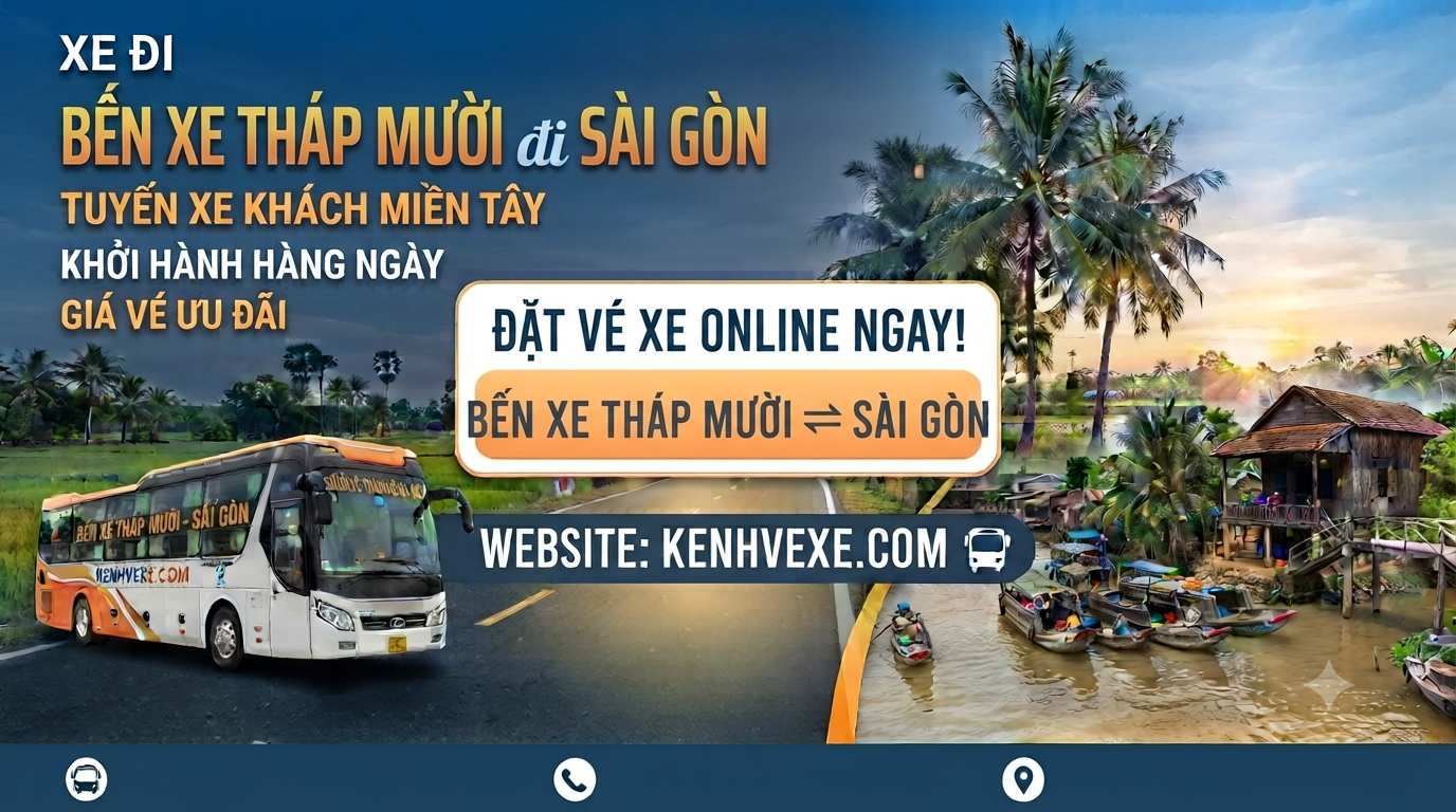 Xe khách Bến xe Tháp Mười đi Sài Gòn