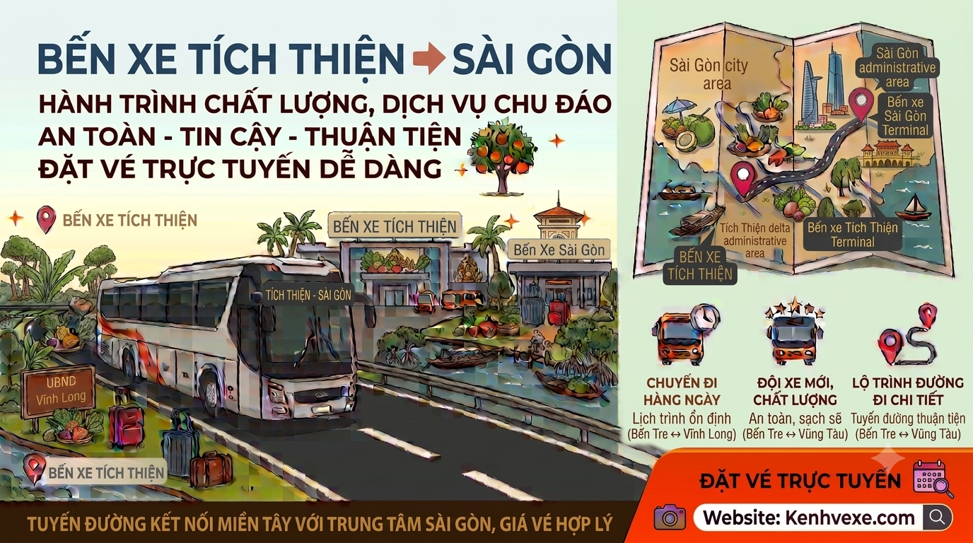 Xe khách Bến xe Tích Thiện đi Sài Gòn