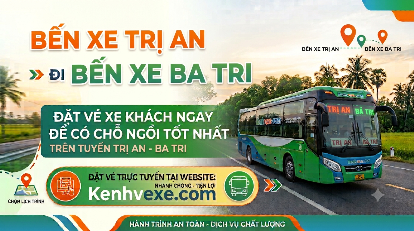 Xe khách Bến xe Trị An đi Bến Xe Ba Tri