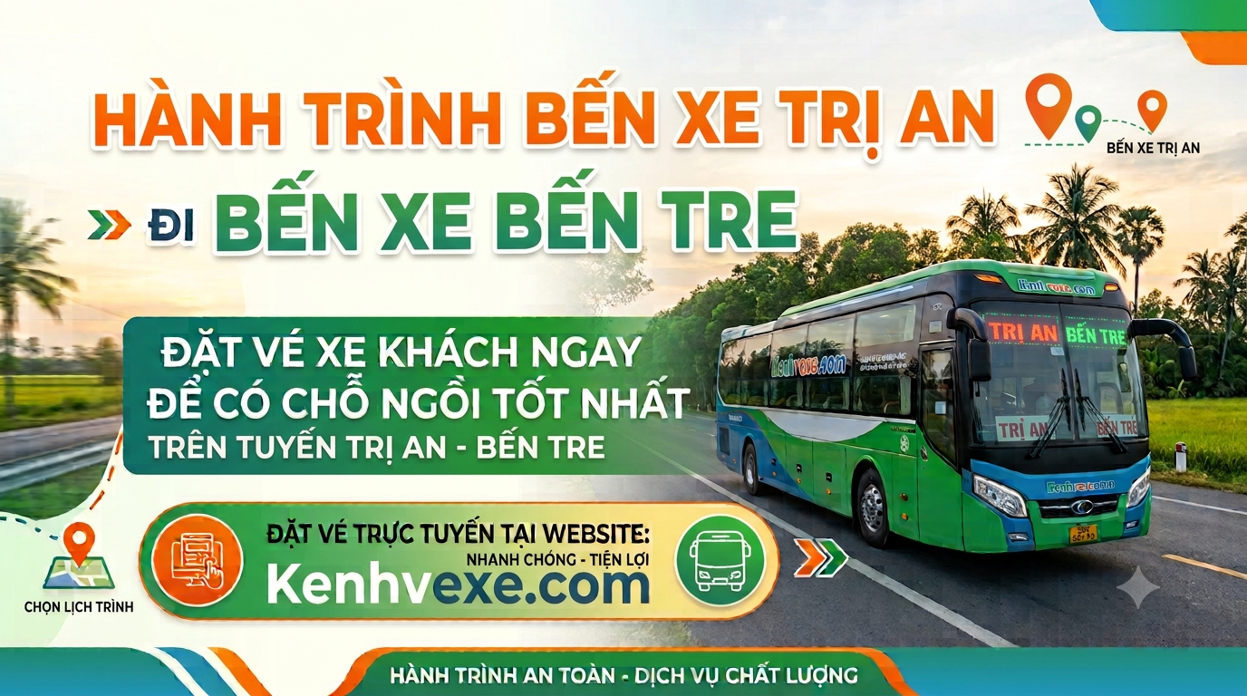 Xe khách Bến xe Trị An đi Bến Xe Bến Tre