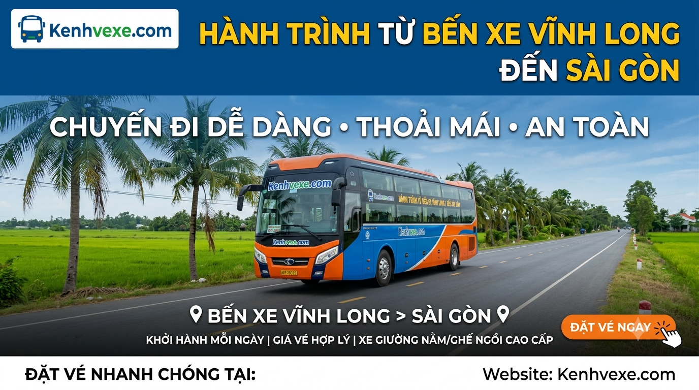 Xe khách Bến xe Vĩnh Long đi Sài Gòn