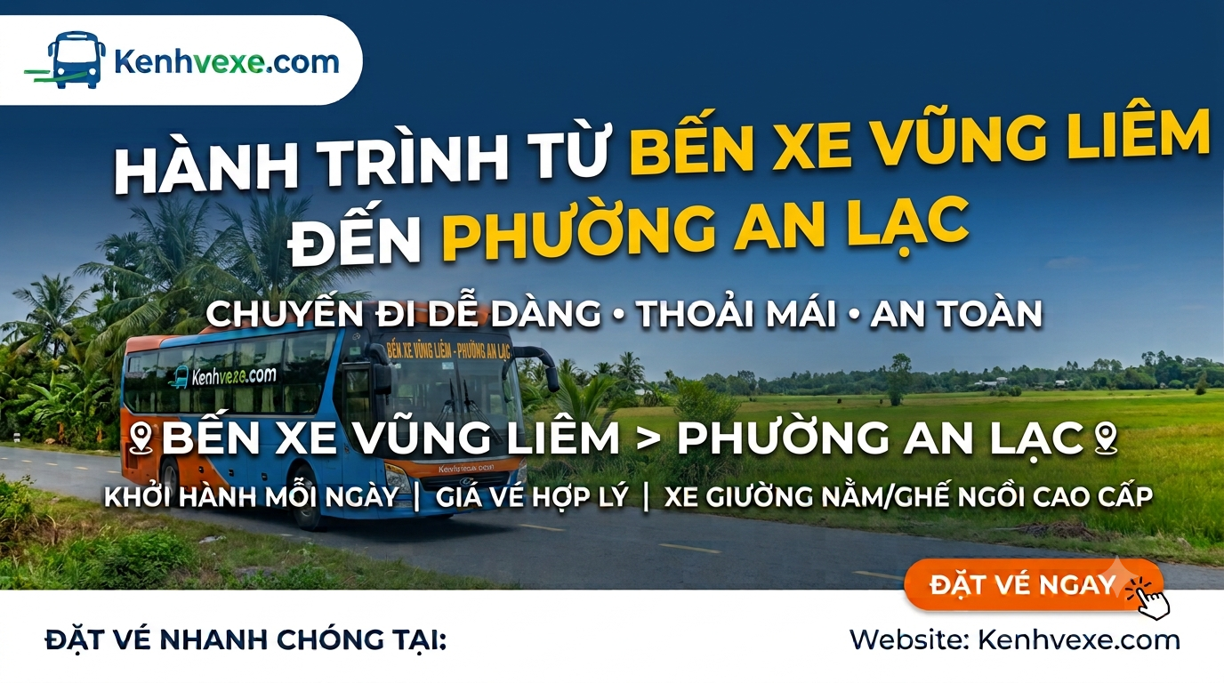 Xe khách Bến xe Vũng Liêm đi Phường An Lạc