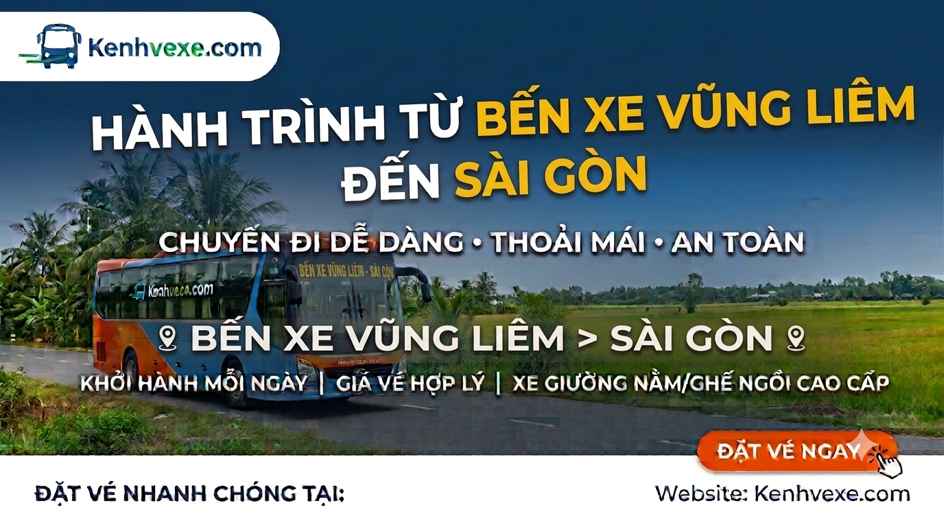 Xe khách Bến xe Vũng Liêm đi Sài Gòn