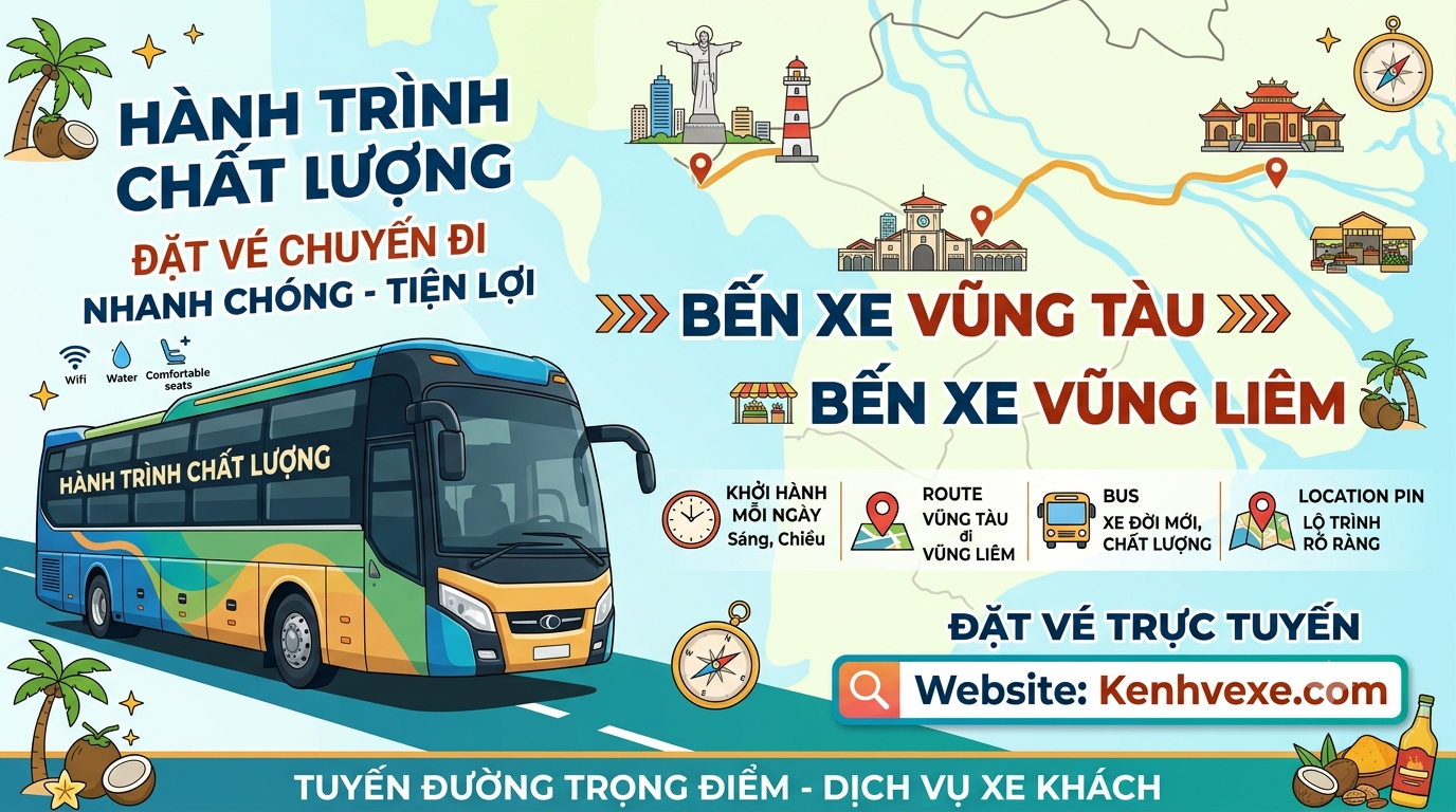 Xe khách Bến Xe Vũng Tàu đi Bến xe Vũng Liêm