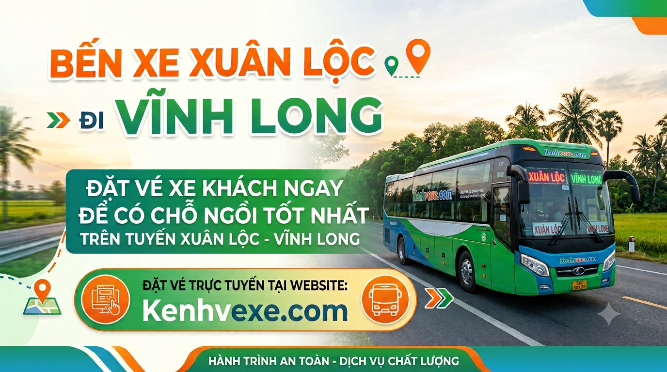 Xe khách Bến xe Xuân Lộc đi Vĩnh Long