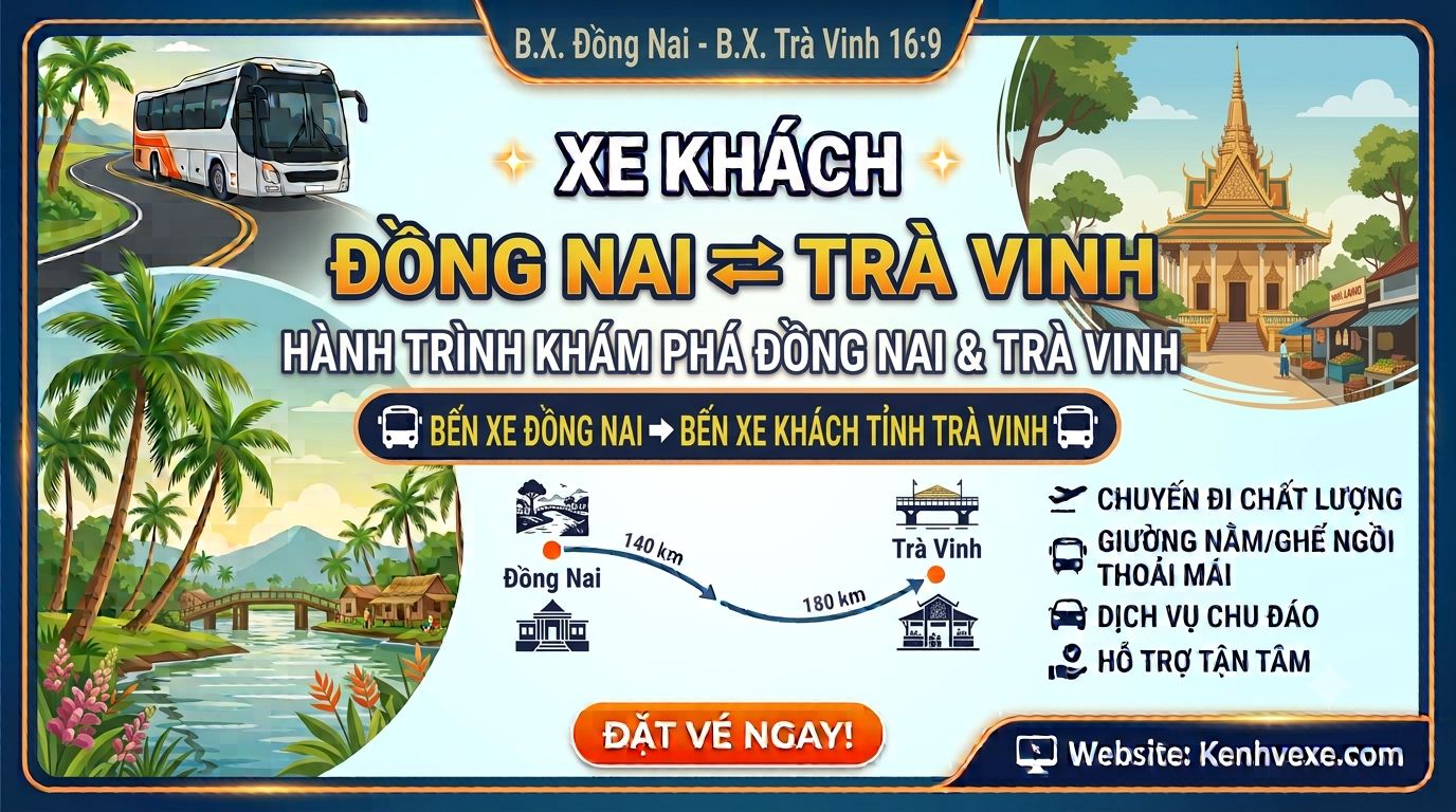 Xe khách Đồng Nai đi Phường Trà Vinh