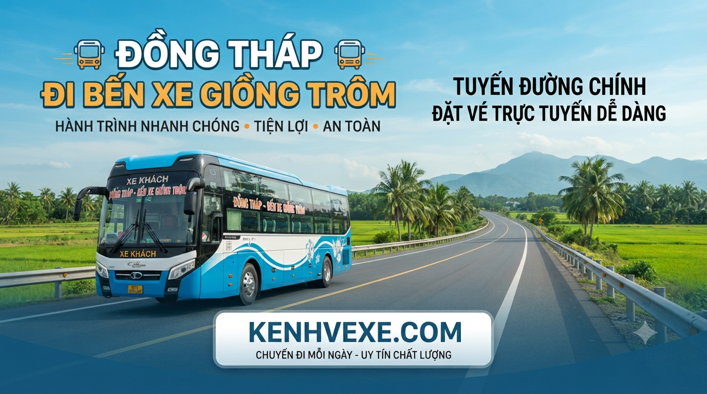 Xe khách Đồng Tháp đi Bến xe Giồng Trôm